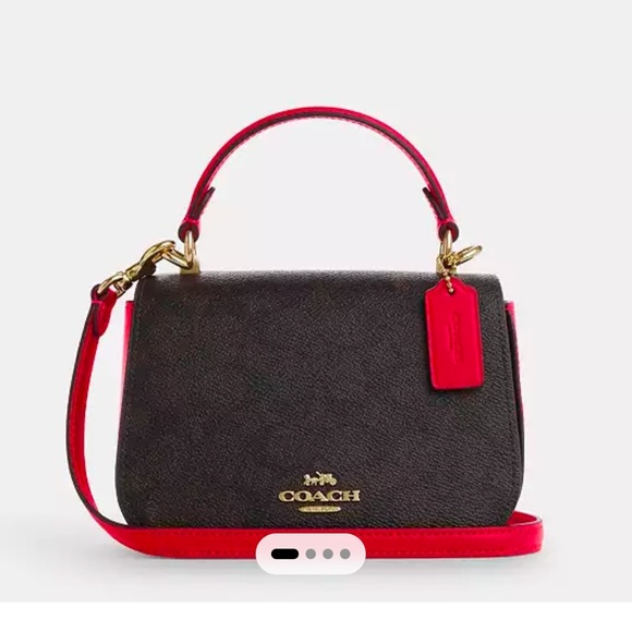 New COACH Lysa Top Handle Bag In Signature Canvas - Picture 1 of 9